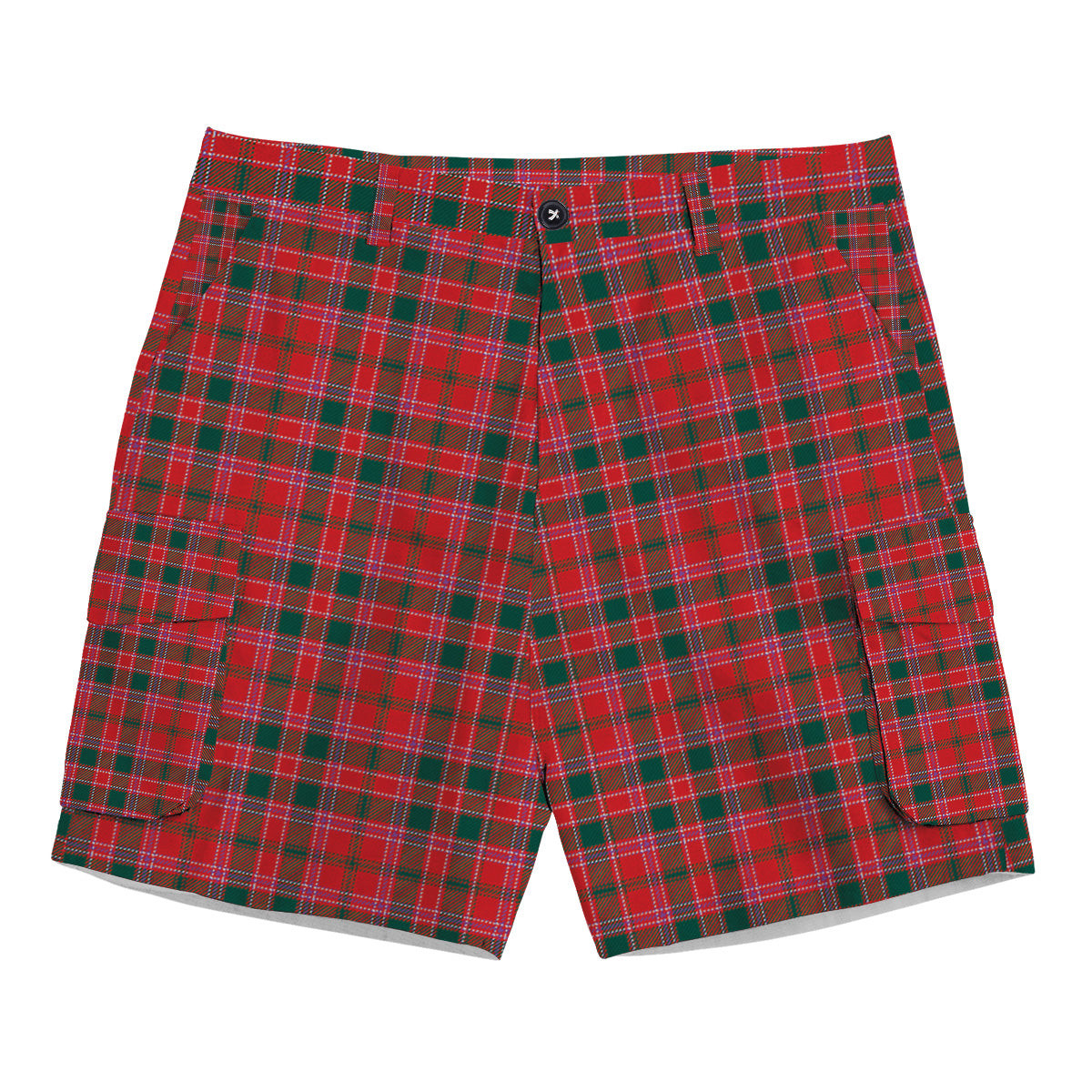 ScotsTee Shop Scottish Dalziel Modern Tartan Plaid Cargo Shorts for Men