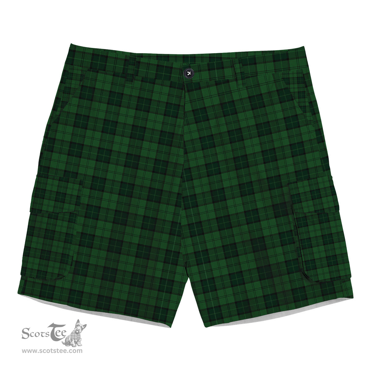 ScotsTee Shop Scottish Dunbar Hunting Tartan Plaid Cargo Shorts for Men