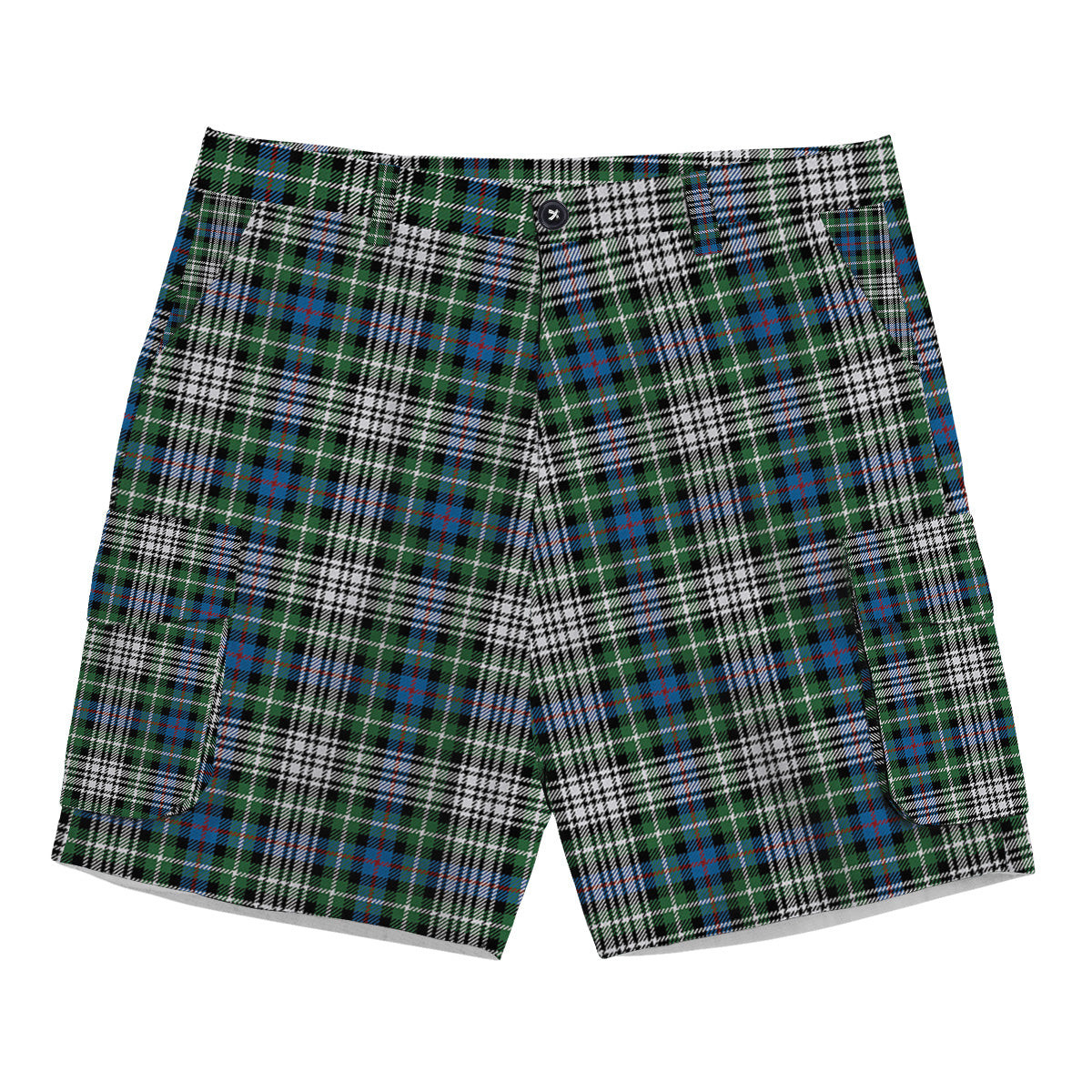 ScotsTee Shop Scottish Davidson of Tulloch Dress Ancient Tartan Plaid Cargo Shorts for Men