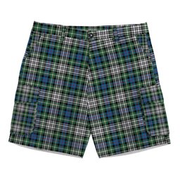 ScotsTee Shop Scottish Davidson of Tulloch Dress Ancient Tartan Plaid Cargo Shorts for Men