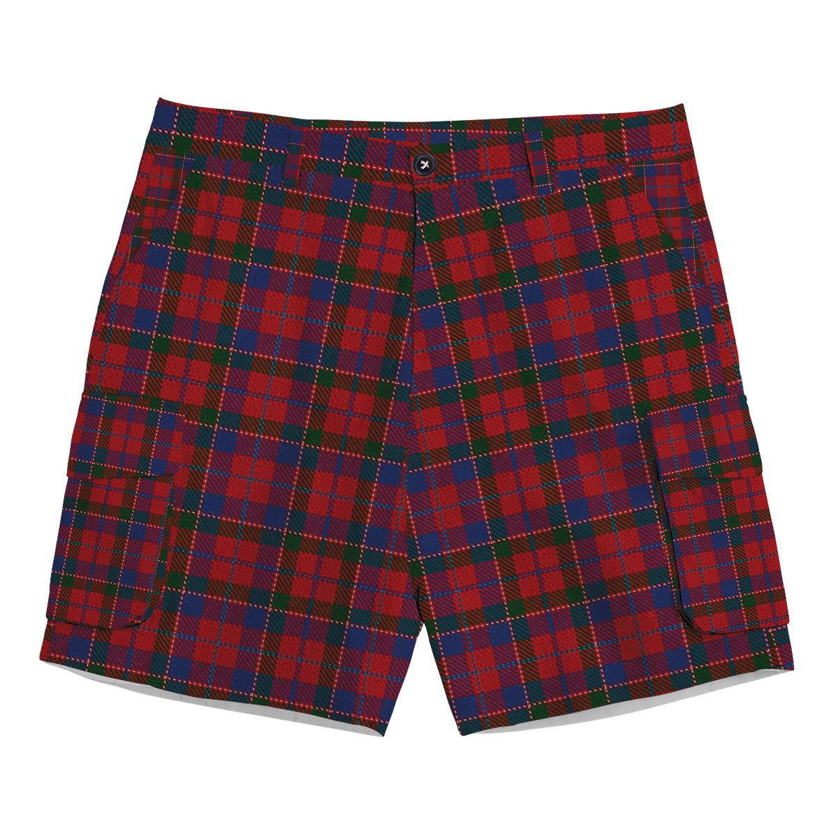ScotsTee Shop Scottish Donald of Glenaladale Tartan Plaid Cargo Shorts for Men