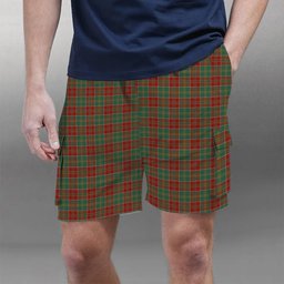 ScotsTee Shop Scottish McDonald of Kingsburgh Tartan Plaid Cargo Shorts for Men