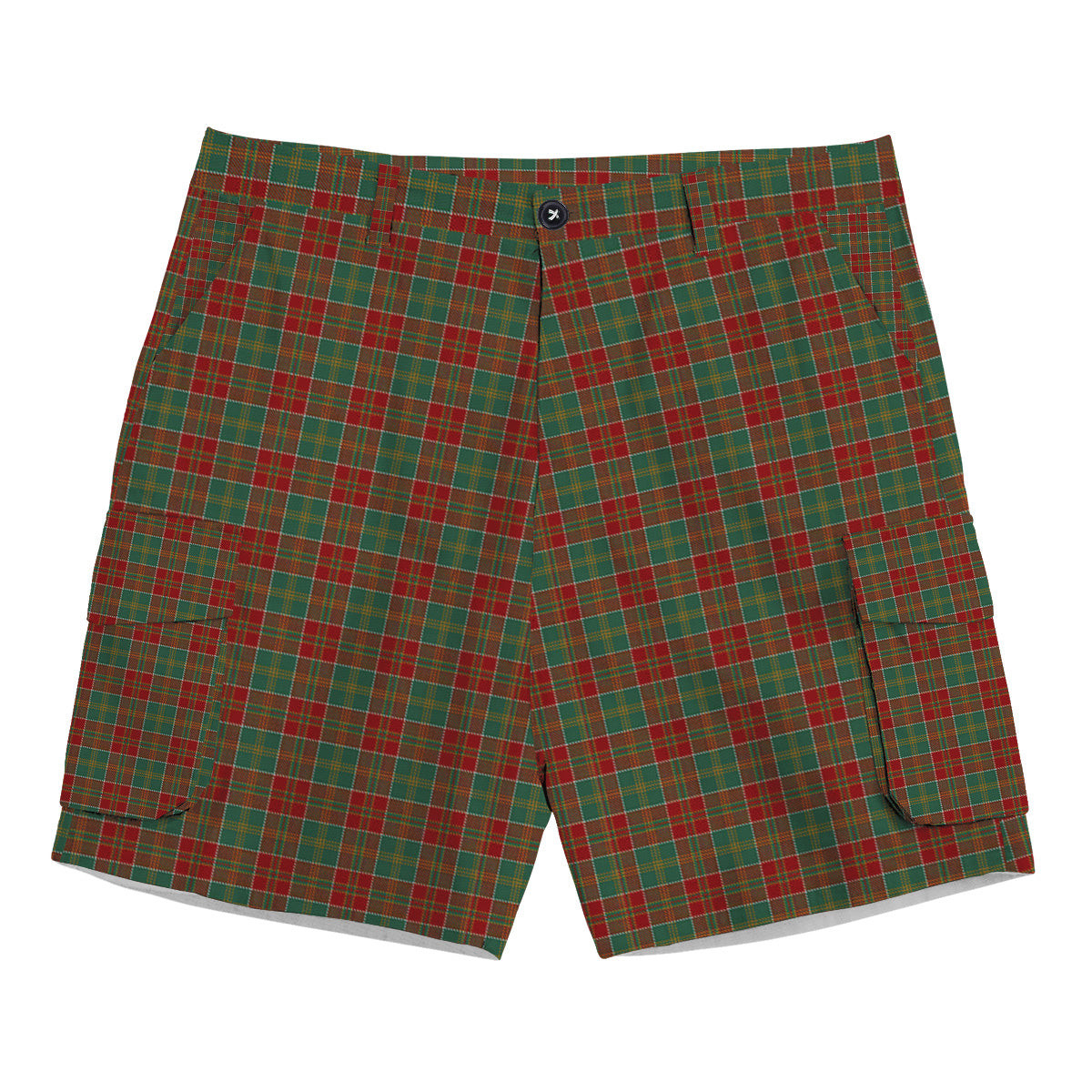 ScotsTee Shop Scottish McDonald of Kingsburgh Tartan Plaid Cargo Shorts for Men