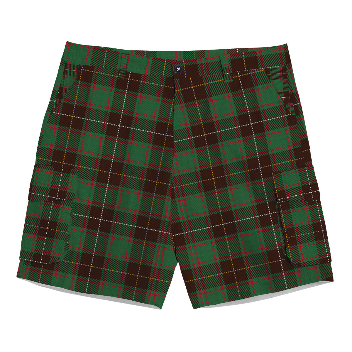 ScotsTee Shop Scottish MacFie Hunting Modern Tartan Plaid Cargo Shorts for Men