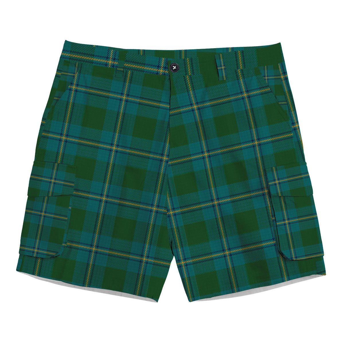 ScotsTee Shop Scottish Irvine of Bonshaw Tartan Plaid Cargo Shorts for Men