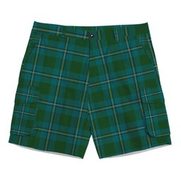 ScotsTee Shop Scottish Irvine of Bonshaw Tartan Plaid Cargo Shorts for Men