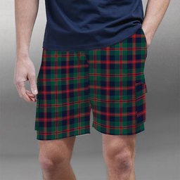 ScotsTee Shop Scottish Robertson of Struan Modern Tartan Plaid Cargo Shorts for Men