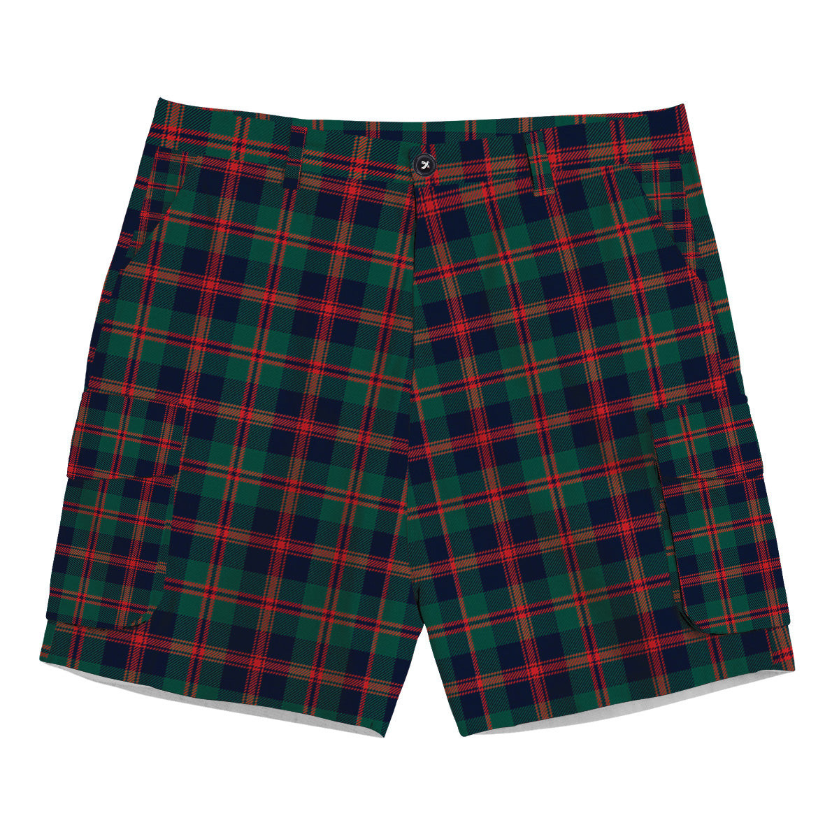 ScotsTee Shop Scottish Robertson of Struan Modern Tartan Plaid Cargo Shorts for Men