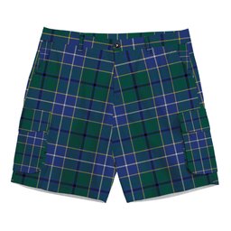 ScotsTee Shop Scottish Wishart Hunting Modern Clan Tartan Plaid Cargo Shorts for Men