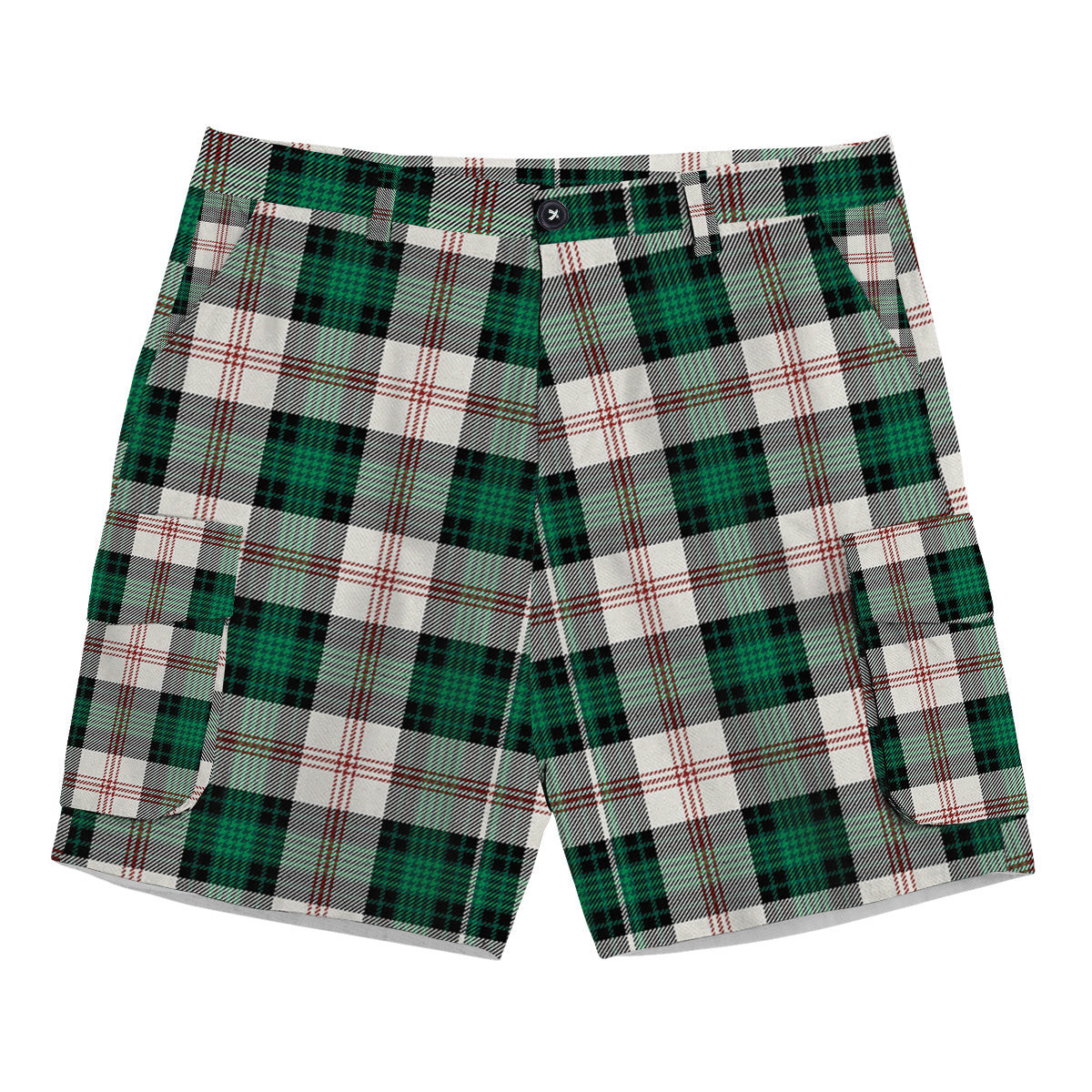 ScotsTee Shop Scottish Ross Arisaid Modern Tartan Plaid Cargo Shorts for Men