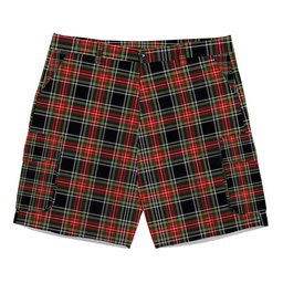 ScotsTee Shop Scottish Stewart High Stewards (Stewart Black) Tartan Plaid Cargo Shorts for Men