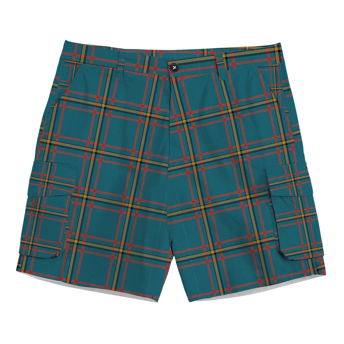 ScotsTee Shop Scottish MacLaine of Lochbuie Hunting Ancient Tartan Plaid Cargo Shorts for Men