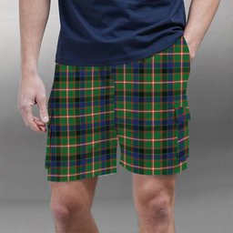 ScotsTee Shop Scottish Reid Green SC Tartan Plaid Cargo Shorts for Men
