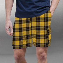 ScotsTee Shop Scottish MacLeod of Lewis Ancient SC Tartan Plaid Cargo Shorts for Men