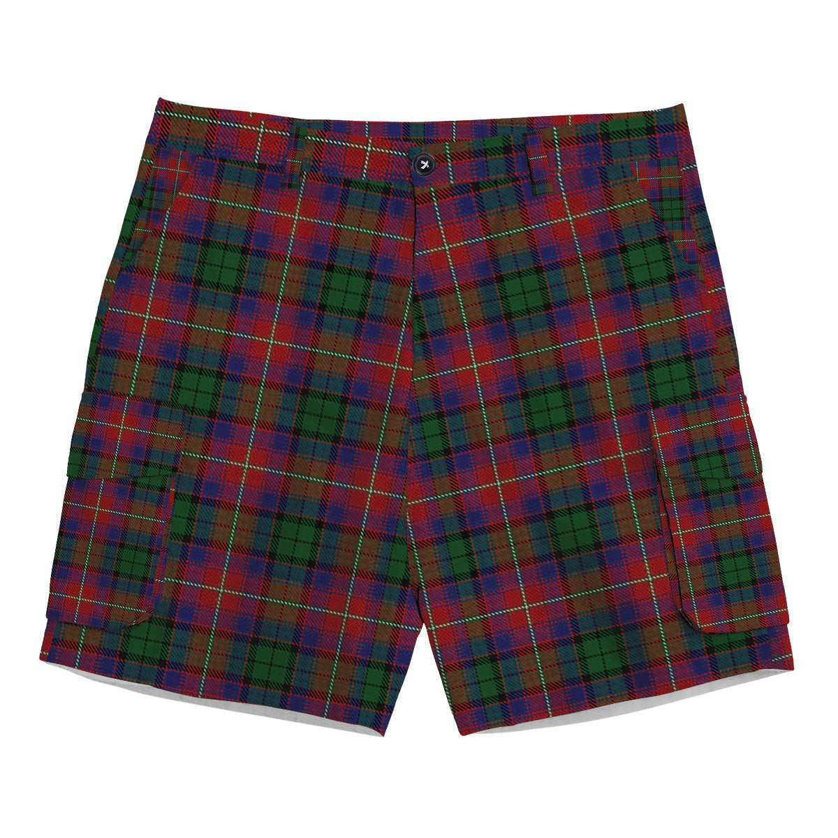 ScotsTee Shop Scottish Rattray of Lude Tartan Plaid Cargo Shorts for Men