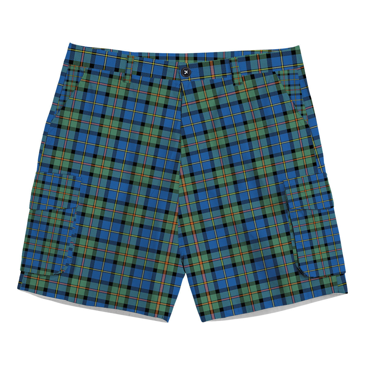 ScotsTee Shop Scottish McLeod of Harris Ancient Tartan Plaid Cargo Shorts for Men