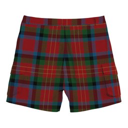 ScotsTee Shop Scottish Sturrock Blue & Black Tartan Plaid Cargo Shorts for Men