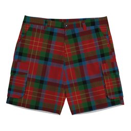 ScotsTee Shop Scottish Sturrock Blue & Black Tartan Plaid Cargo Shorts for Men