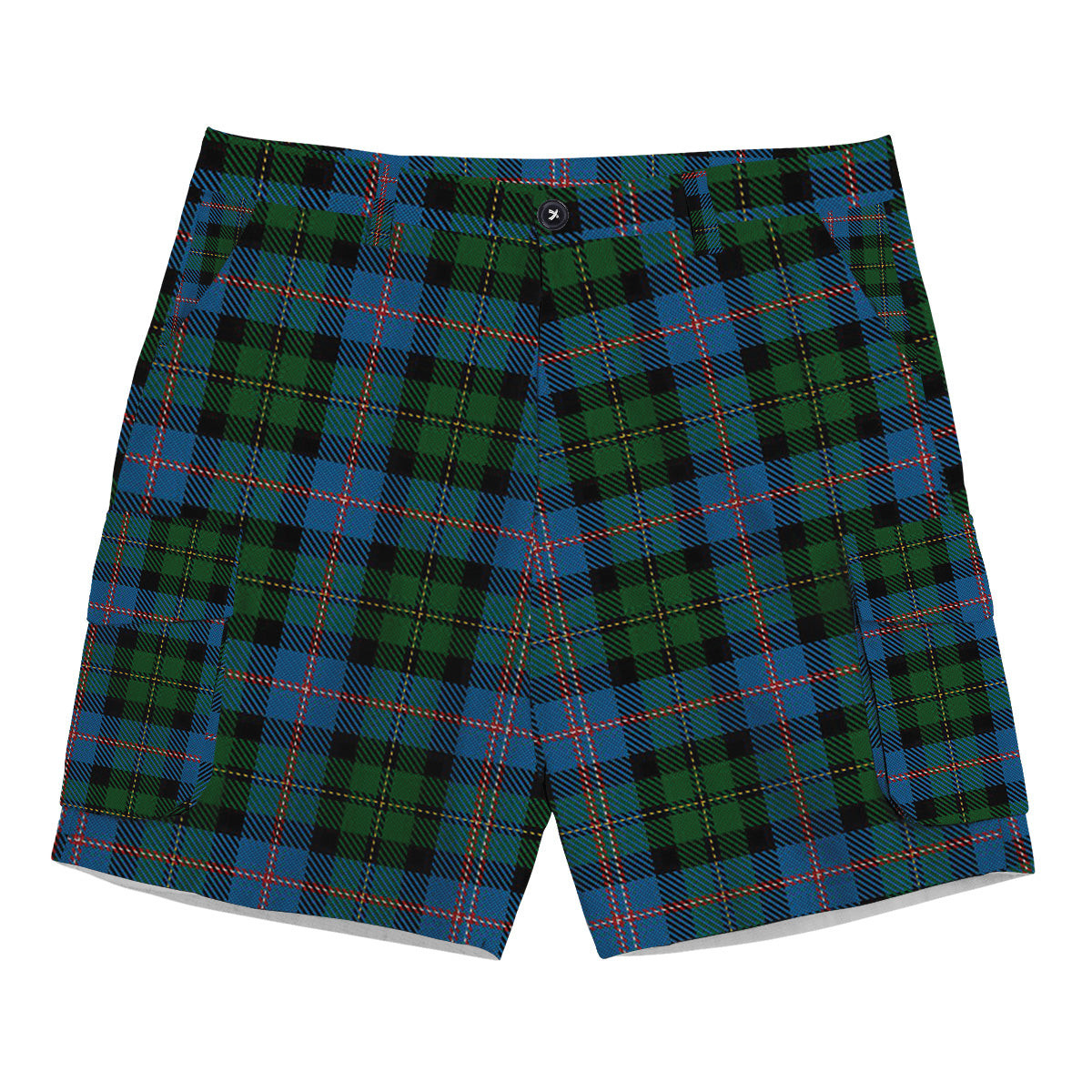 ScotsTee Shop Scottish MacNeil of Barra Chief Tartan Plaid Cargo Shorts for Men