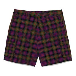 ScotsTee Shop Scottish MacDonell Of Glengarry Modern Tartan Plaid Cargo Shorts for Men