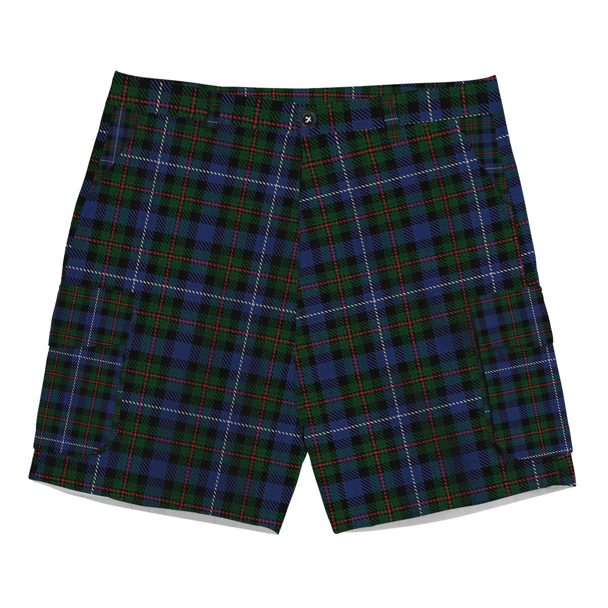 ScotsTee Shop Scottish Robertson Hunting Tartan Plaid Cargo Shorts for Men