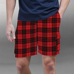ScotsTee Shop Scottish MacLeod of Raasay SC Tartan Plaid Cargo Shorts for Men