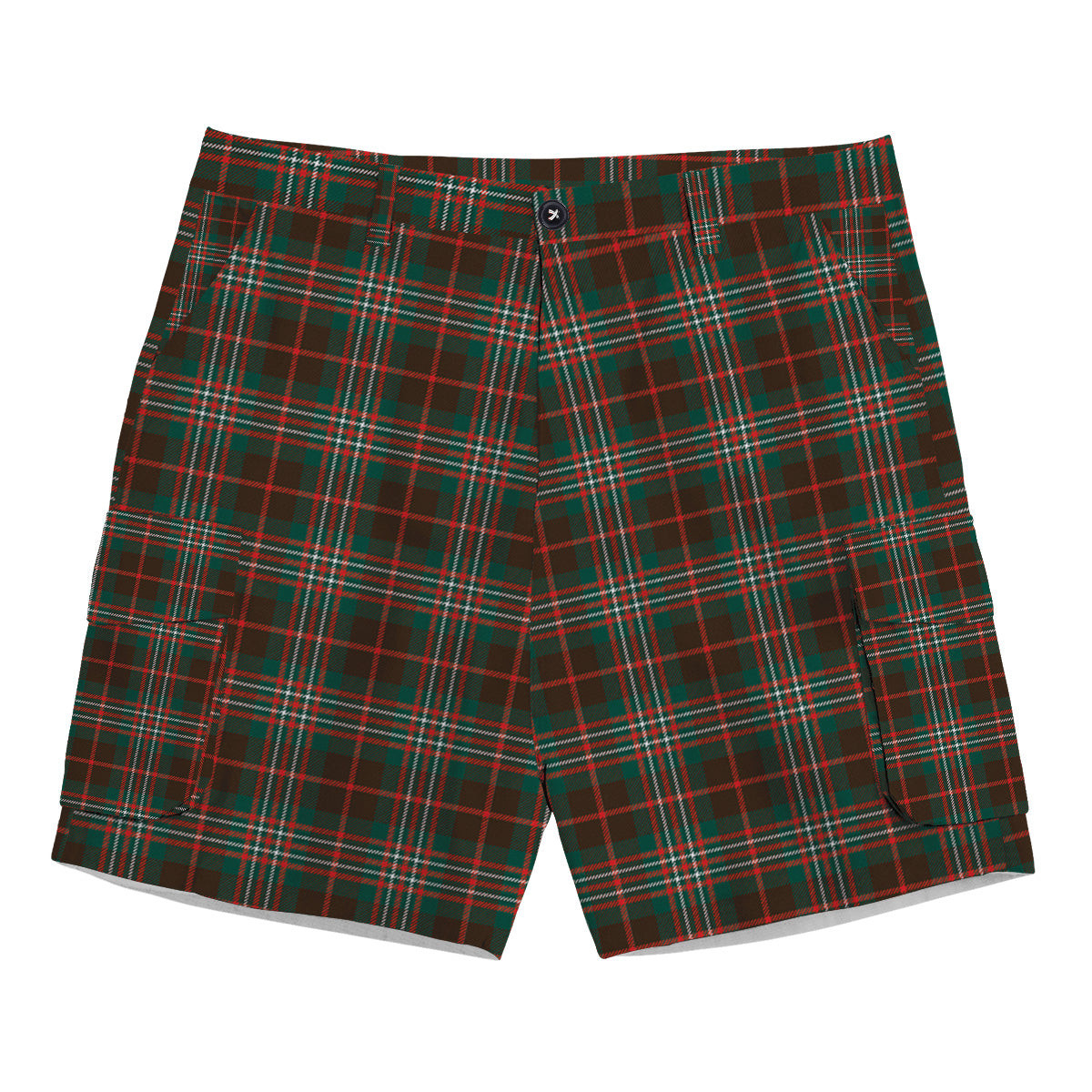 ScotsTee Shop Scottish Scott Brown Hunting Modern Tartan Plaid Cargo Shorts for Men
