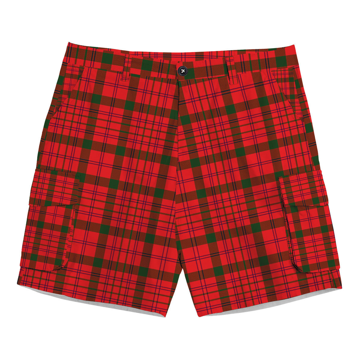 ScotsTee Shop Scottish MacDonnell of Keppoch Modern SC Tartan Plaid Cargo Shorts for Men
