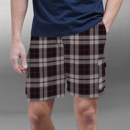 ScotsTee Shop Scottish MacPherson of Pitmain Tartan Plaid Cargo Shorts for Men
