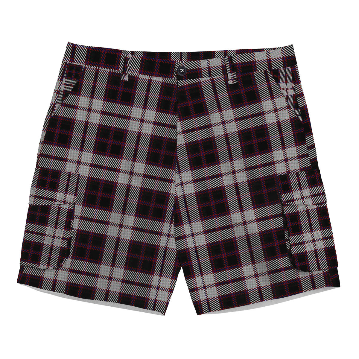 ScotsTee Shop Scottish MacPherson of Pitmain Tartan Plaid Cargo Shorts for Men