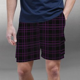 ScotsTee Shop Scottish Leonard Hunting Tartan Plaid Cargo Shorts for Men