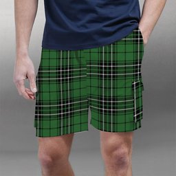 ScotsTee Shop Scottish MacLean of Duart Hunting Ancient Tartan Plaid Cargo Shorts for Men