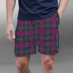 ScotsTee Shop Scottish Gregor Hunting Modern Tartan Plaid Cargo Shorts for Men