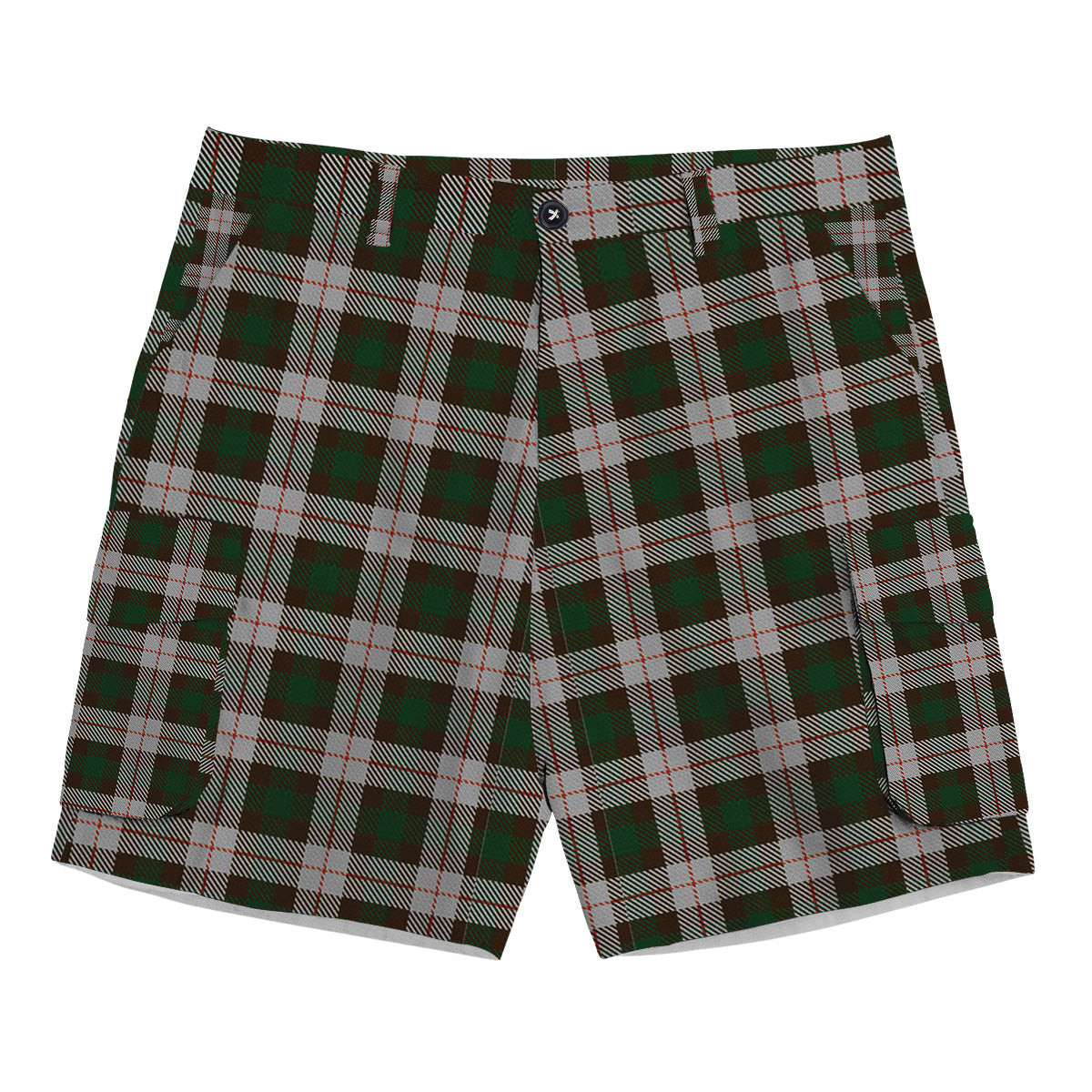 ScotsTee Shop Scottish MacKinnon Dress Tartan Plaid Cargo Shorts for Men