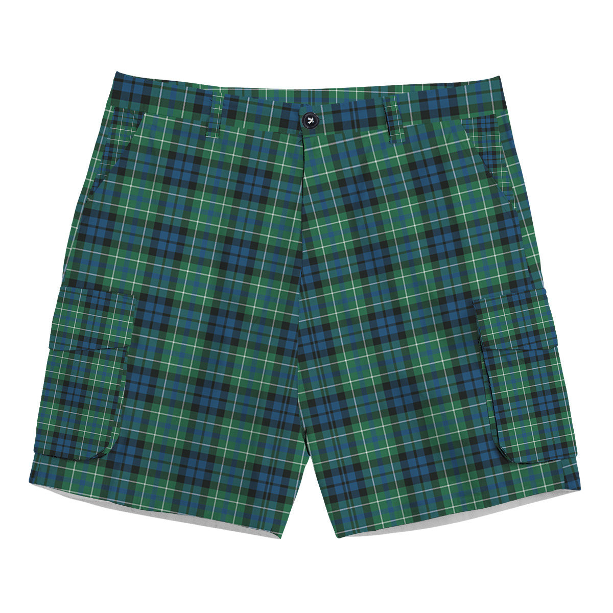 ScotsTee Shop Scottish MacNeill of Colonsay Ancient Tartan Plaid Cargo Shorts for Men