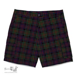 ScotsTee Shop Scottish MacDonald of Clanranald Tartan Plaid Cargo Shorts for Men