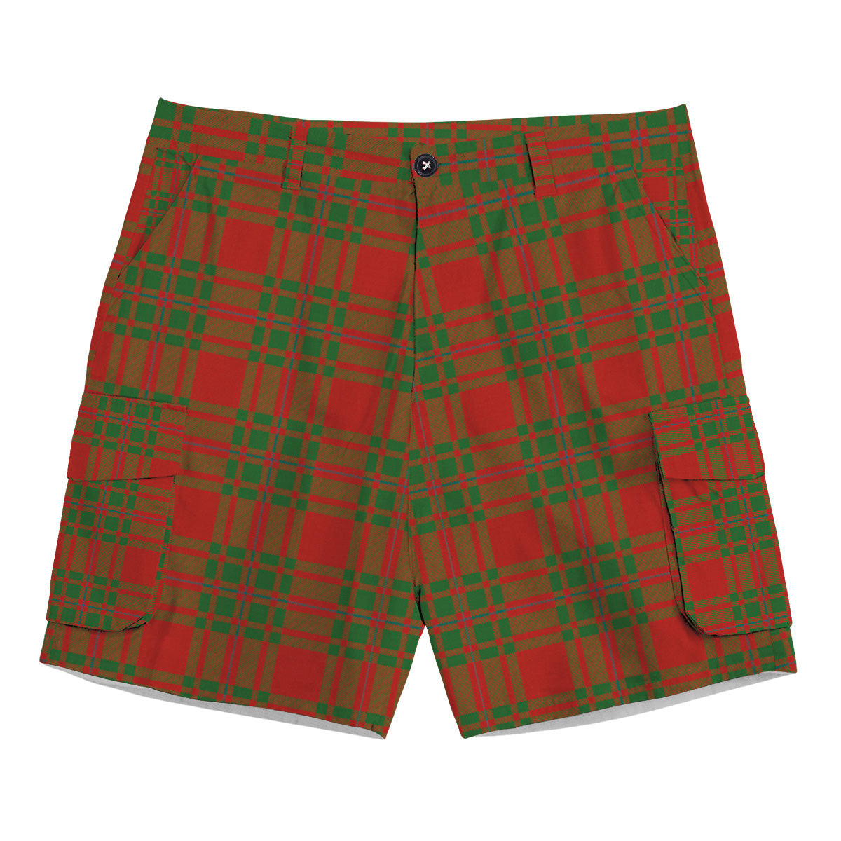 ScotsTee Shop Scottish MacKintosh Red Ancient Tartan Plaid Cargo Shorts for Men