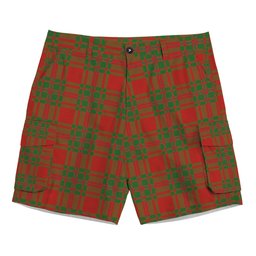 ScotsTee Shop Scottish MacKintosh Red Ancient Tartan Plaid Cargo Shorts for Men