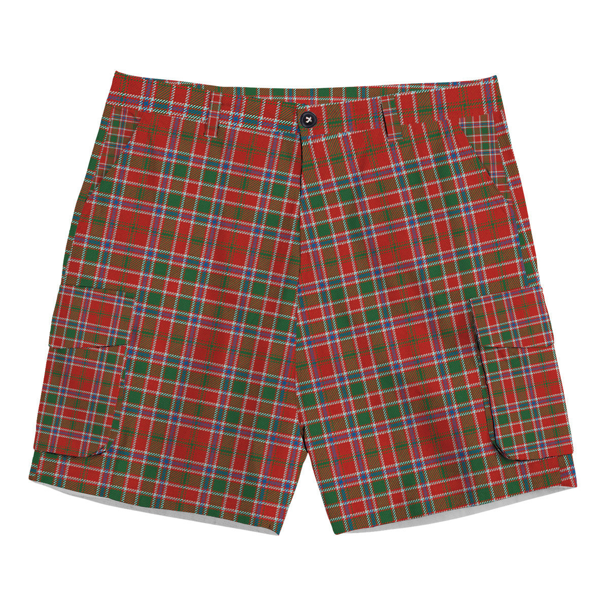 ScotsTee Shop Scottish MacDonald of Lochmaddy Ancient Tartan Plaid Cargo Shorts for Men
