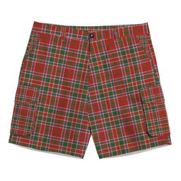 ScotsTee Shop Scottish MacDonald of Lochmaddy Ancient Tartan Plaid Cargo Shorts for Men