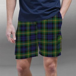 ScotsTee Shop Scottish Gordon of Esselmont Tartan Plaid Cargo Shorts for Men