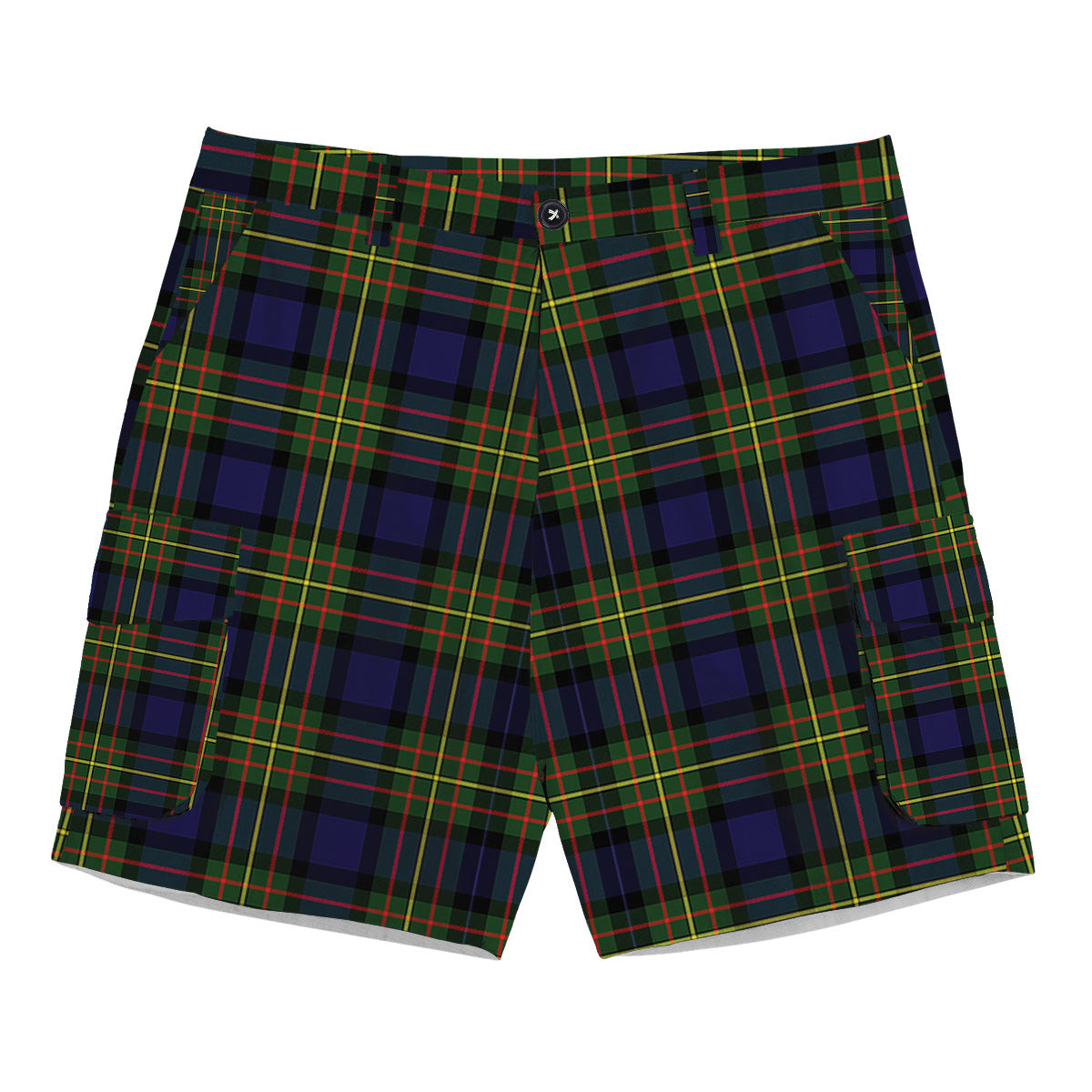 ScotsTee Shop Scottish McLaren Modern Tartan Plaid Cargo Shorts for Men