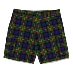 ScotsTee Shop Scottish McLaren Modern Tartan Plaid Cargo Shorts for Men