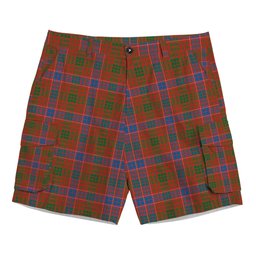ScotsTee Shop Scottish Lumsden Waistcoat Ancient Tartan Plaid Cargo Shorts for Men