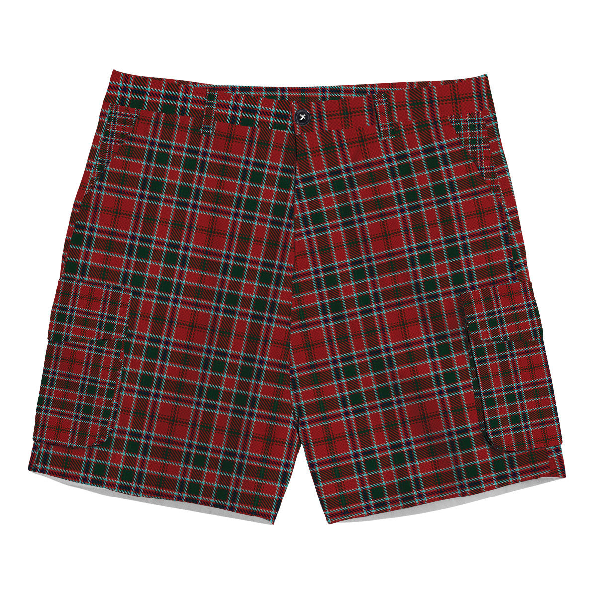 ScotsTee Shop Scottish MacDonald of Lochmaddy Tartan Plaid Cargo Shorts for Men