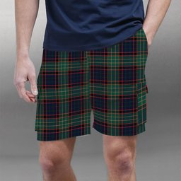 ScotsTee Shop Scottish MacNeacail Hunting Modern Tartan Plaid Cargo Shorts for Men