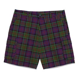 ScotsTee Shop Scottish MacDonald of Clan Ranald Modern Tartan Plaid Cargo Shorts for Men