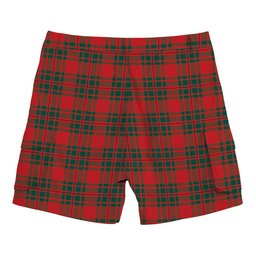 ScotsTee Shop Scottish McKintosh Red Modern Tartan Plaid Cargo Shorts for Men