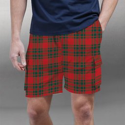 ScotsTee Shop Scottish McKintosh Red Modern Tartan Plaid Cargo Shorts for Men