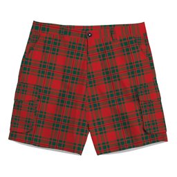 ScotsTee Shop Scottish McKintosh Red Modern Tartan Plaid Cargo Shorts for Men